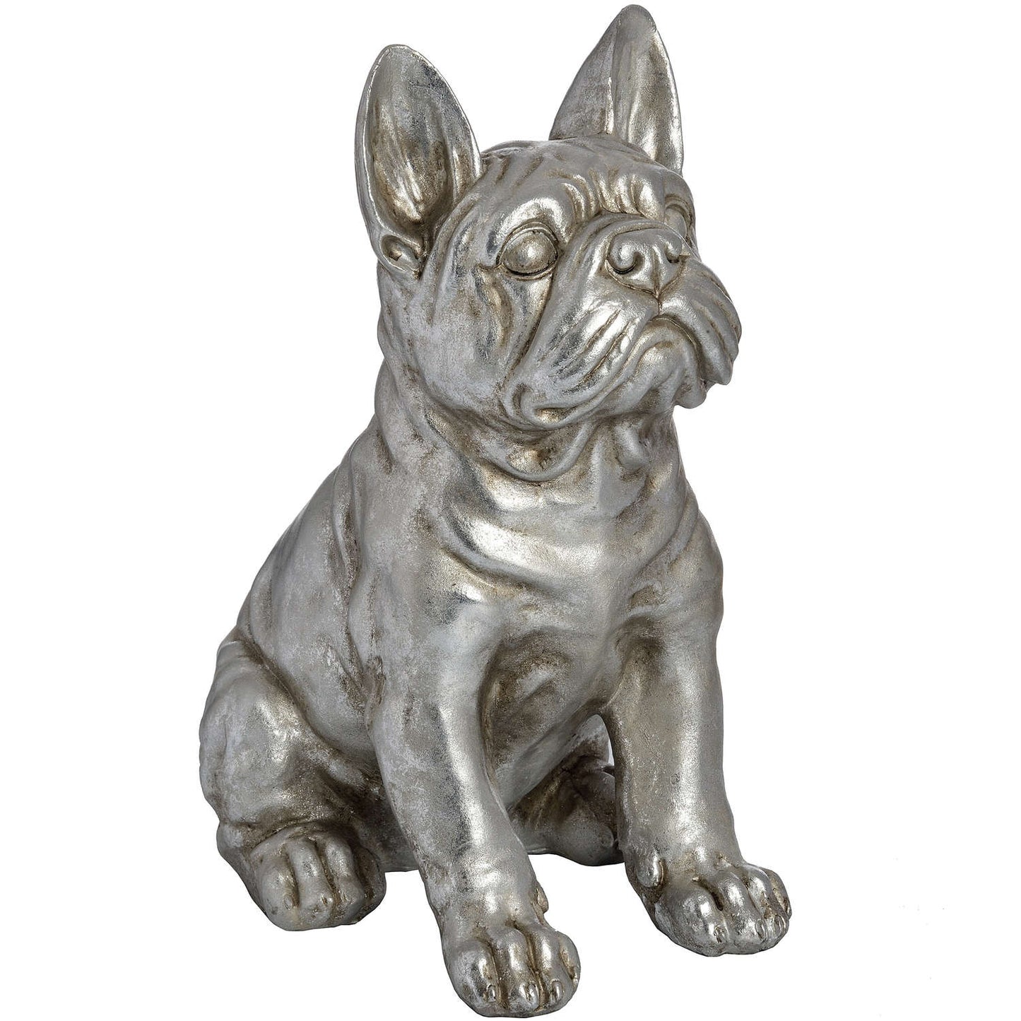 Antique Silver French Bull Dog