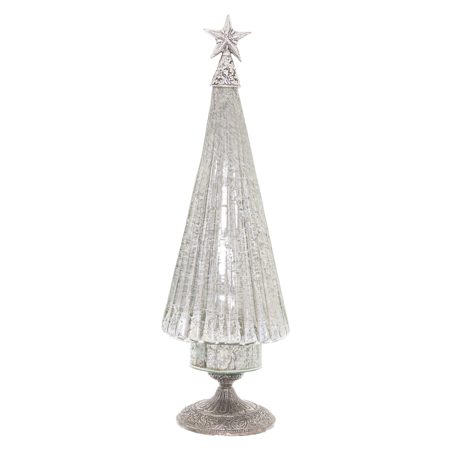 The Noel Collection Footed Glass Decorative Tree