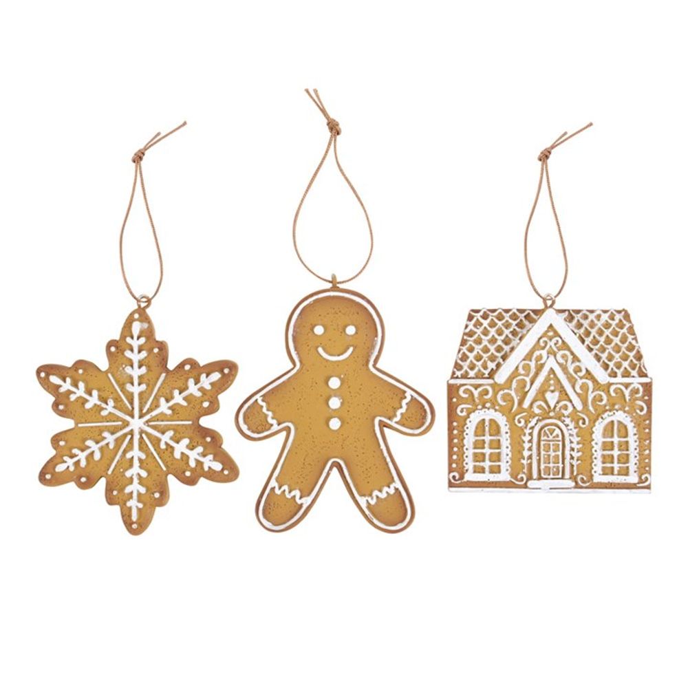 Set of 3 Gingerbread Decorations