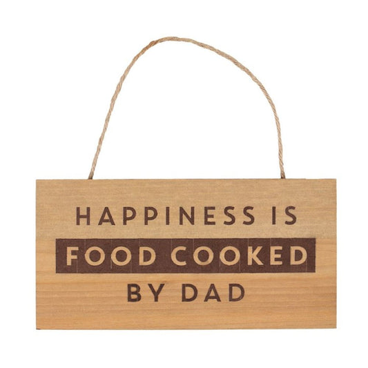 Food Cooked By Dad Hanging Sign